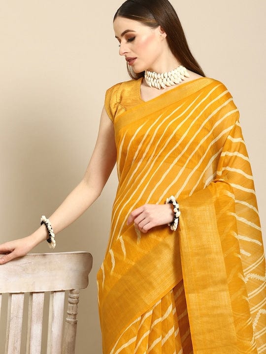 Lining handblocked Saree