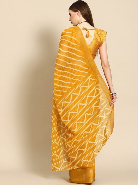 Lining handblocked Saree