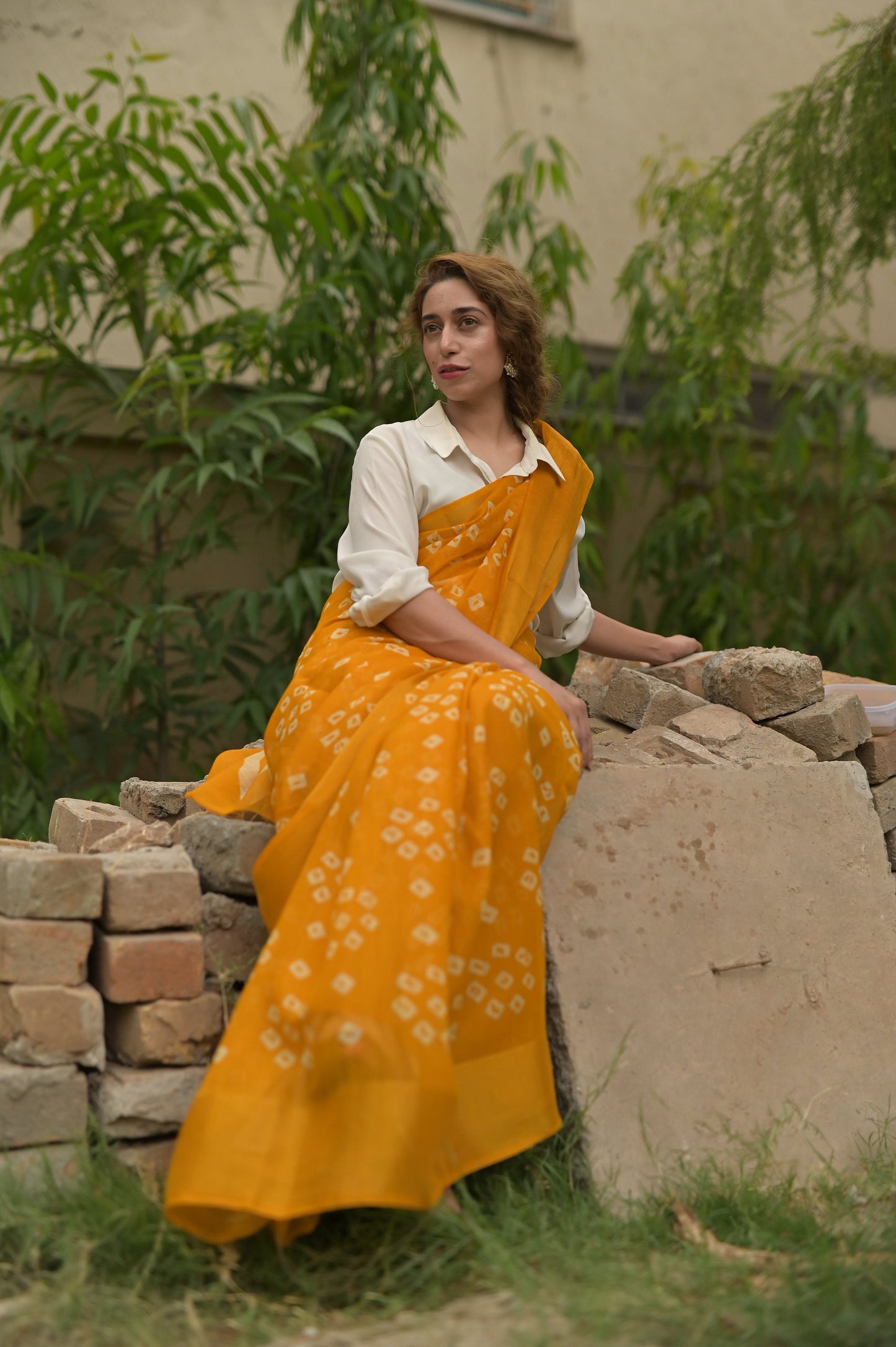 Rajisthani Handblocked - Mustard