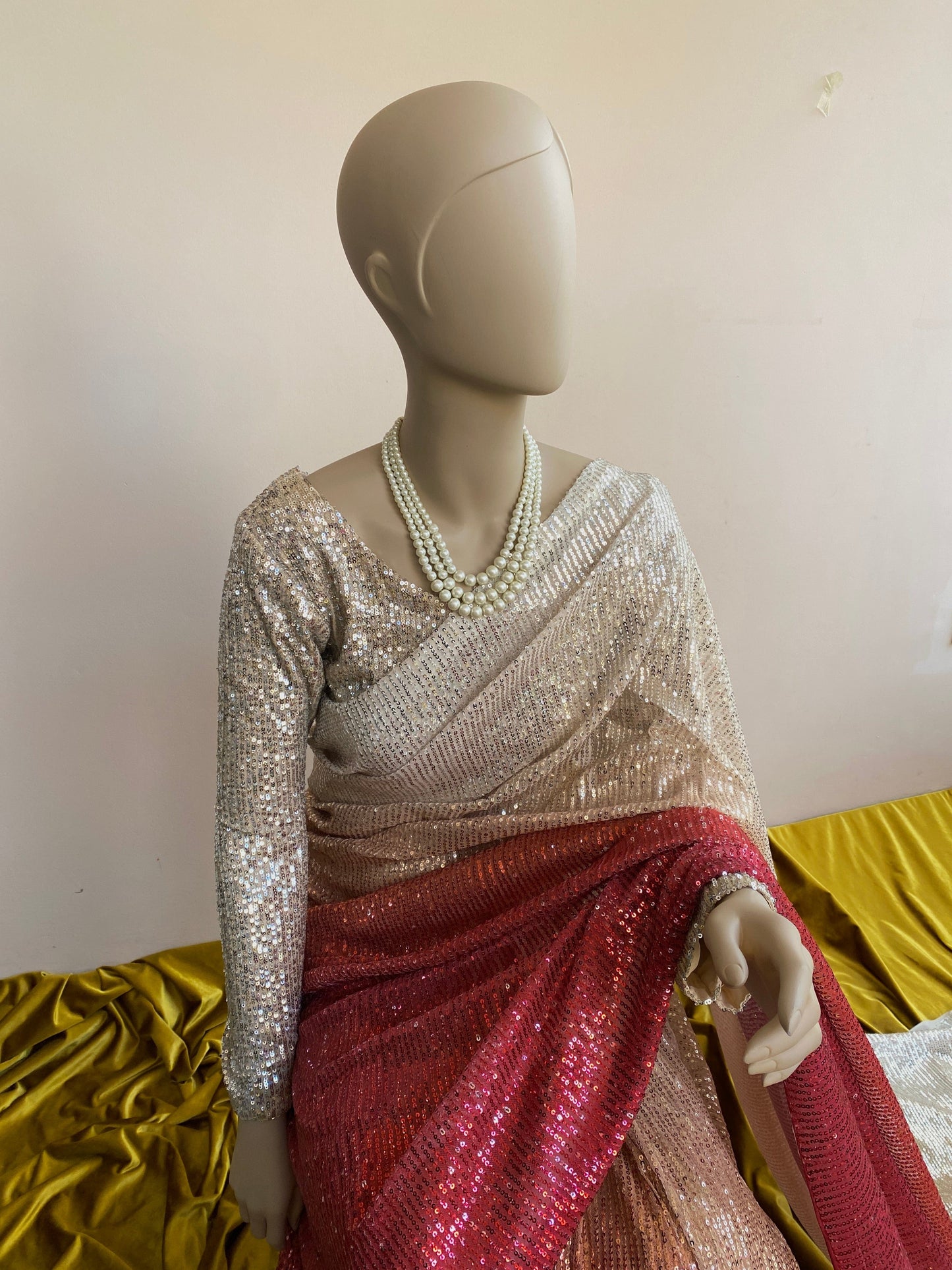 Ombré Aag Sequin Saree