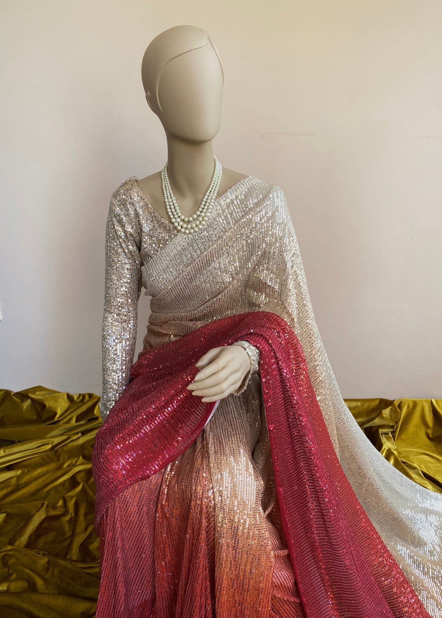 Ombré Aag Sequin Saree