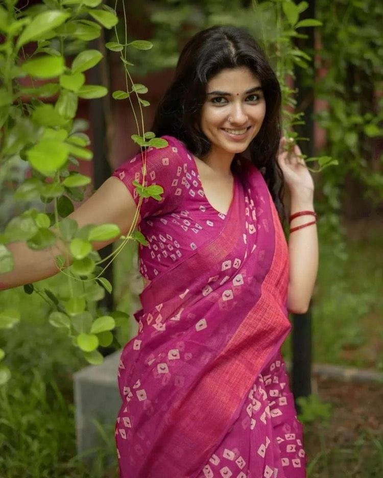 Rajisthani Handblocked - Magenta