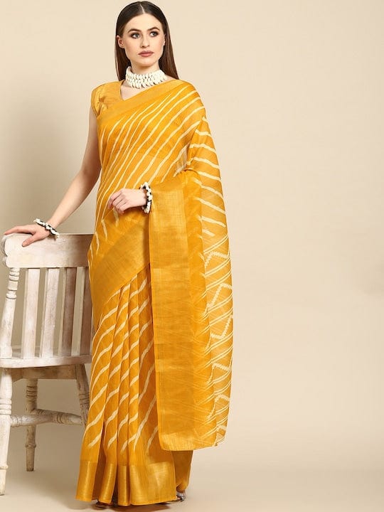 Lining handblocked Saree