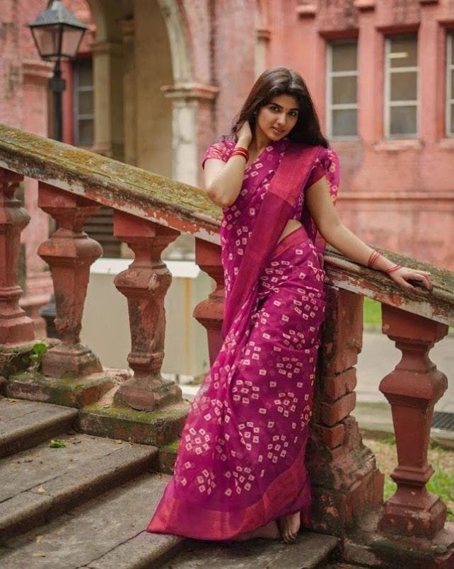 Rajisthani Handblocked - Magenta